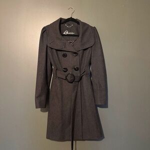 Guess Wool Heavy Trench Coat | L | Grey
